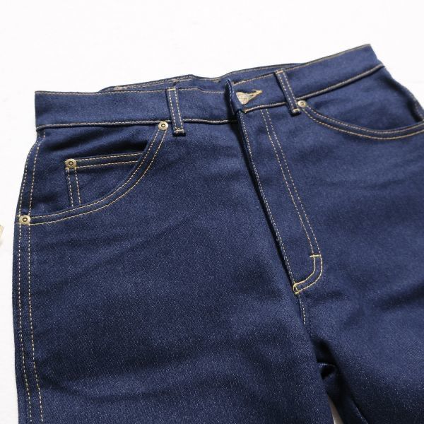 濃い目　70s ヴィンテージ　Lee USA製　リー　アメリカ製 レア 濃紺 青片耳 1970s Lee 200サイド黒 30 アメリカ製 耳付き