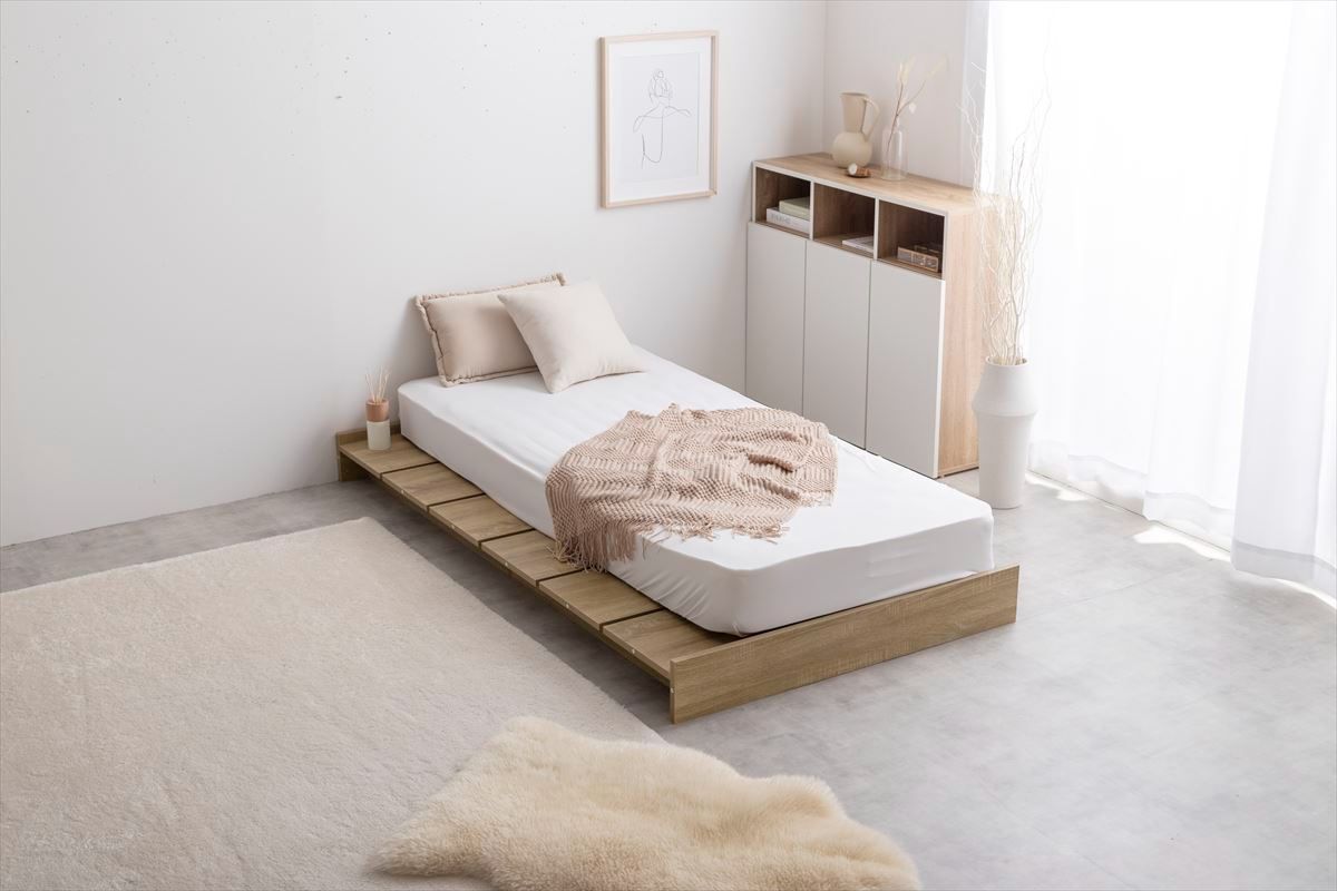 Yuseong幅100cm幅広すのこローベッド ヘッドボードタイプ