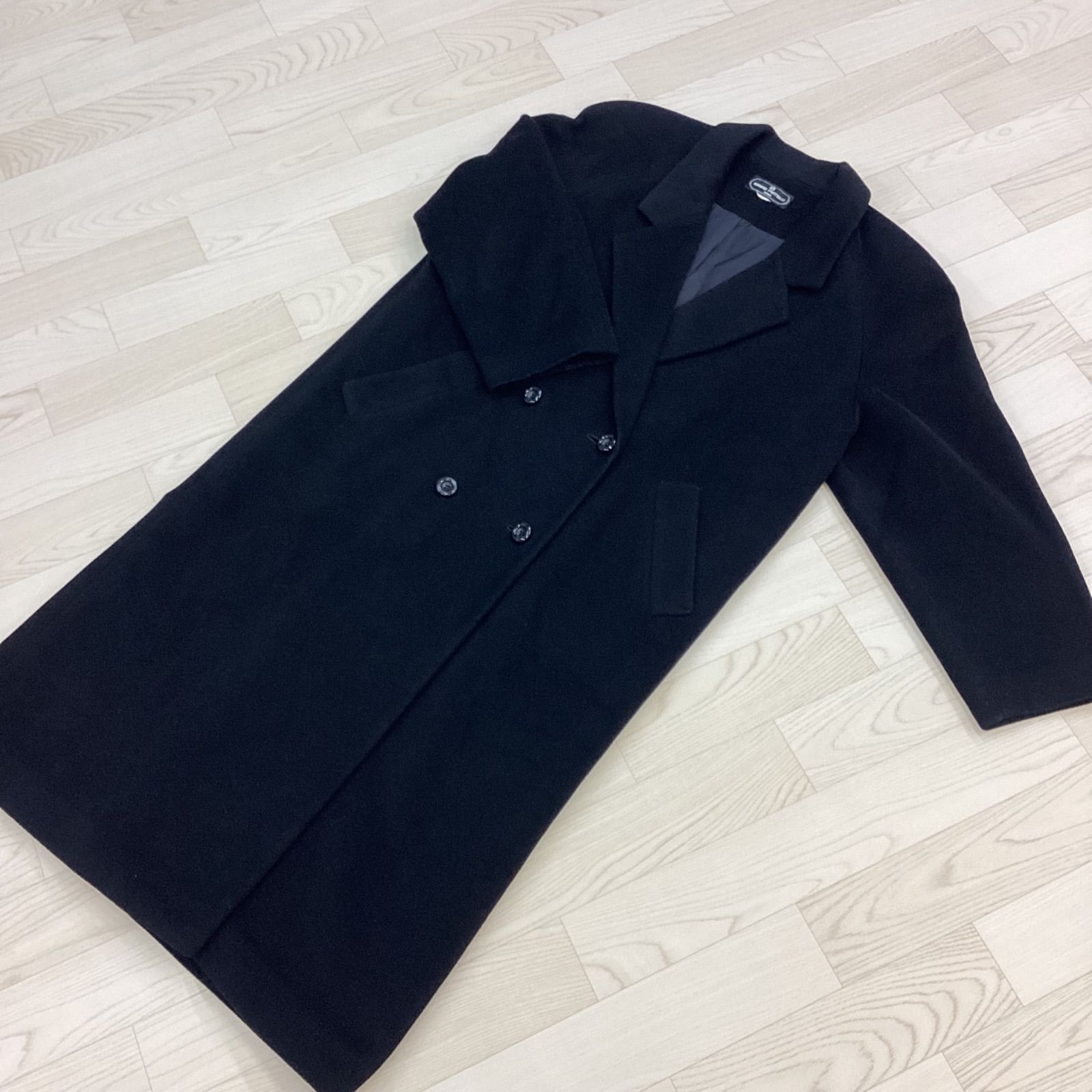 最終価格】BRUNO PIATTELLI ロングコート ウール混 ボタン ポケット付 