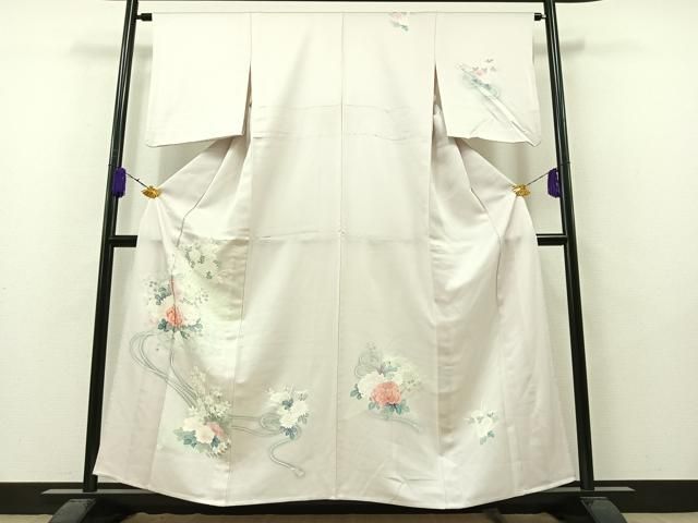 平和屋着物○訪問着 お召地 縞 暈し染め 正絹 逸品 未使用