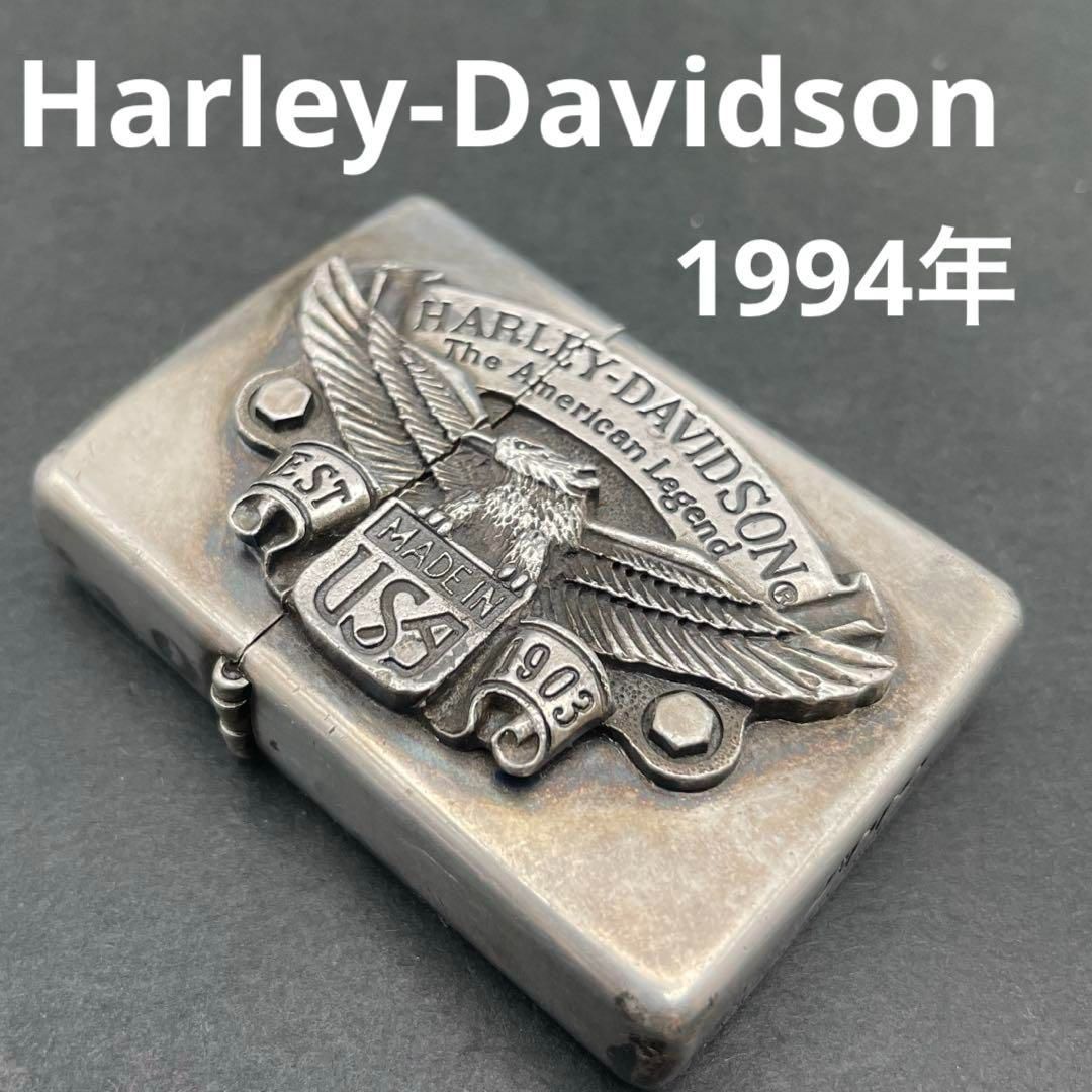 Zippo ハーレーダビッドソン イーグル立体メタル貼り横向き 1994年5月
