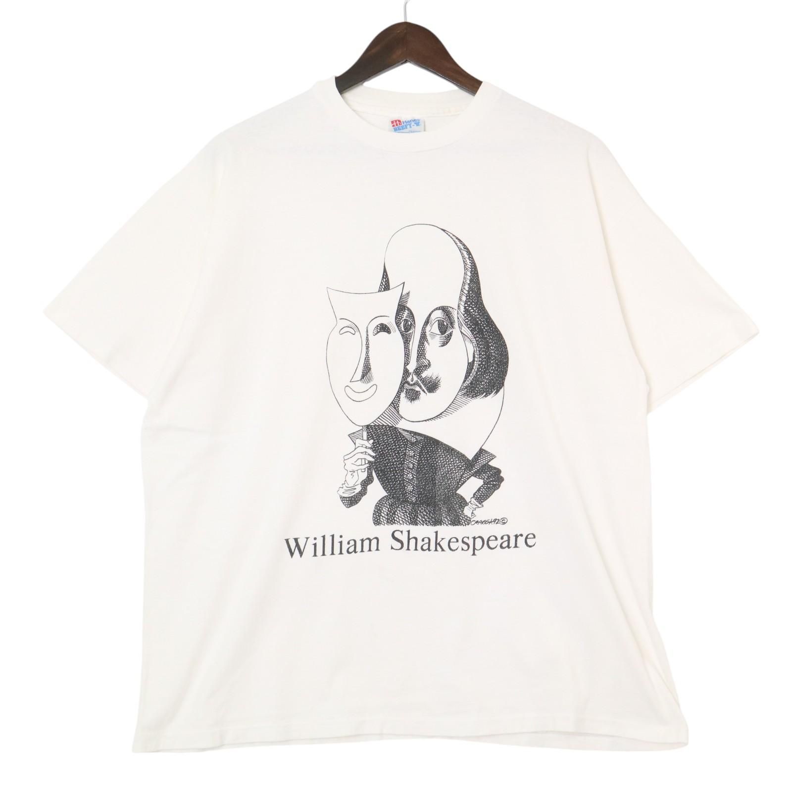 90年代 USA製 シェイクスピア 半袖Tシャツ ホワイト(メンズ X-LARGE  