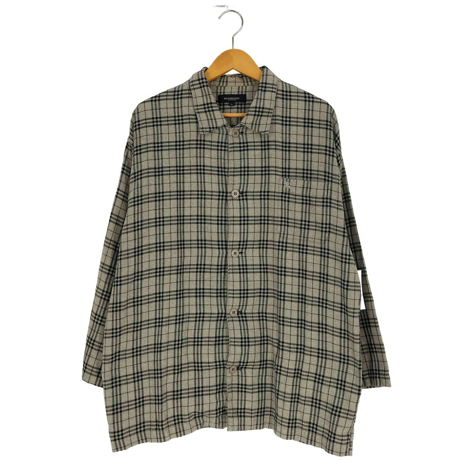 BURBERRY LONDON バーバリー ロンドン チェックシャツ ブラウン系 L