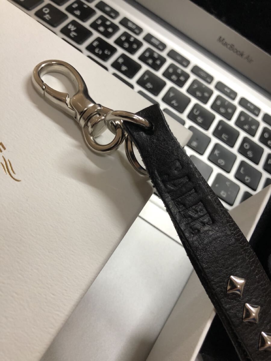  福岡 CALEE STUDS - TASSEL LEATHER LONG KEY RING CL- キャリー スタッズ タッセル キーリング レザー ブラック FK その他 小物