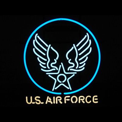 点灯確認済】US AIR FORCE アメリカ空軍 サインランプ壁掛け照明