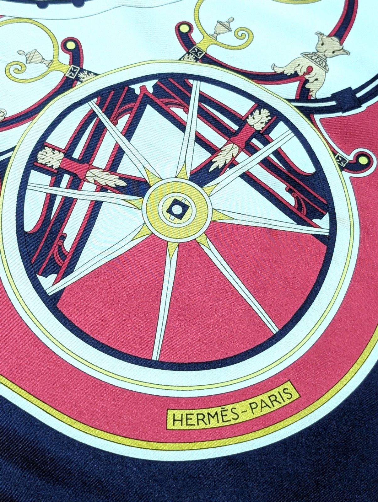 タグなし HERMES Carre 90 WASHINGTON'S CARRIAGE ジョージワシントン