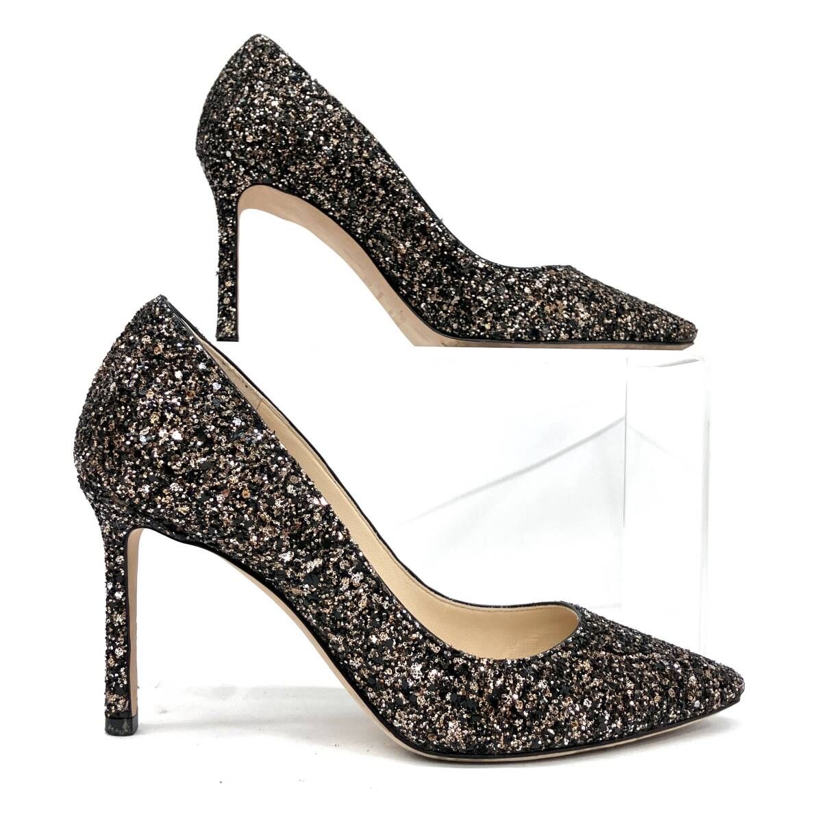 JIMMY CHOO ジミーチュウ ROMY 85 グリッターパンプス サイズ35 1/2