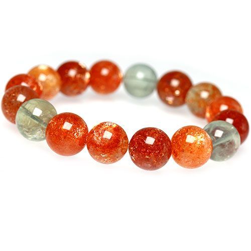 K1318-1〕極上 約13mm アルーシャサンストーン ブレスレット