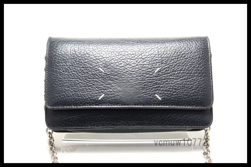 希少中古□MAISON MARGIELA レザー チェーンウォレット 長財布