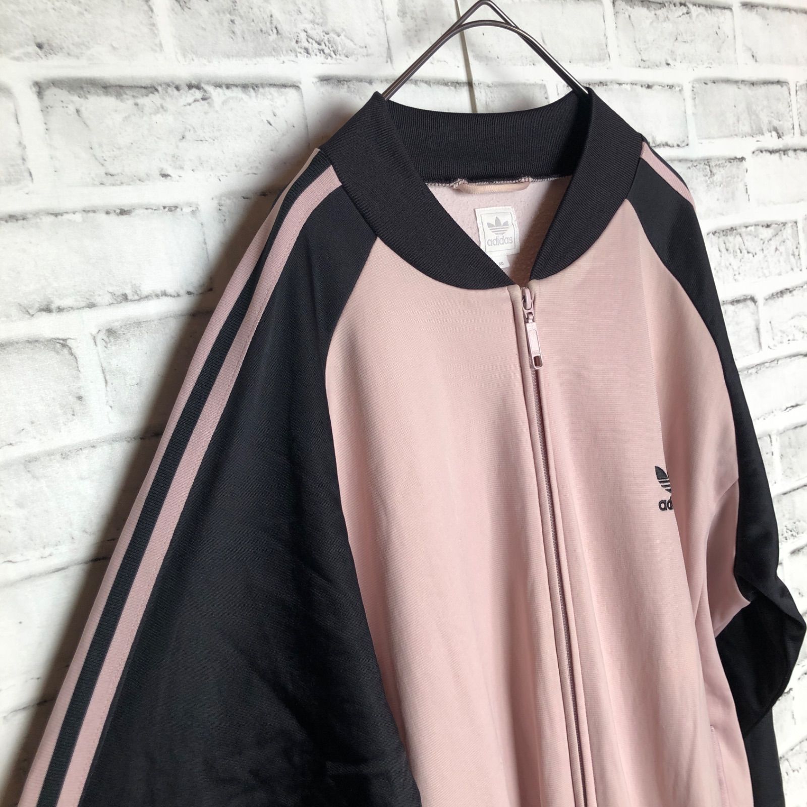 希少XLピンク黒⭐️ビームス別注 adidas トラックジャケット/ジャージ 