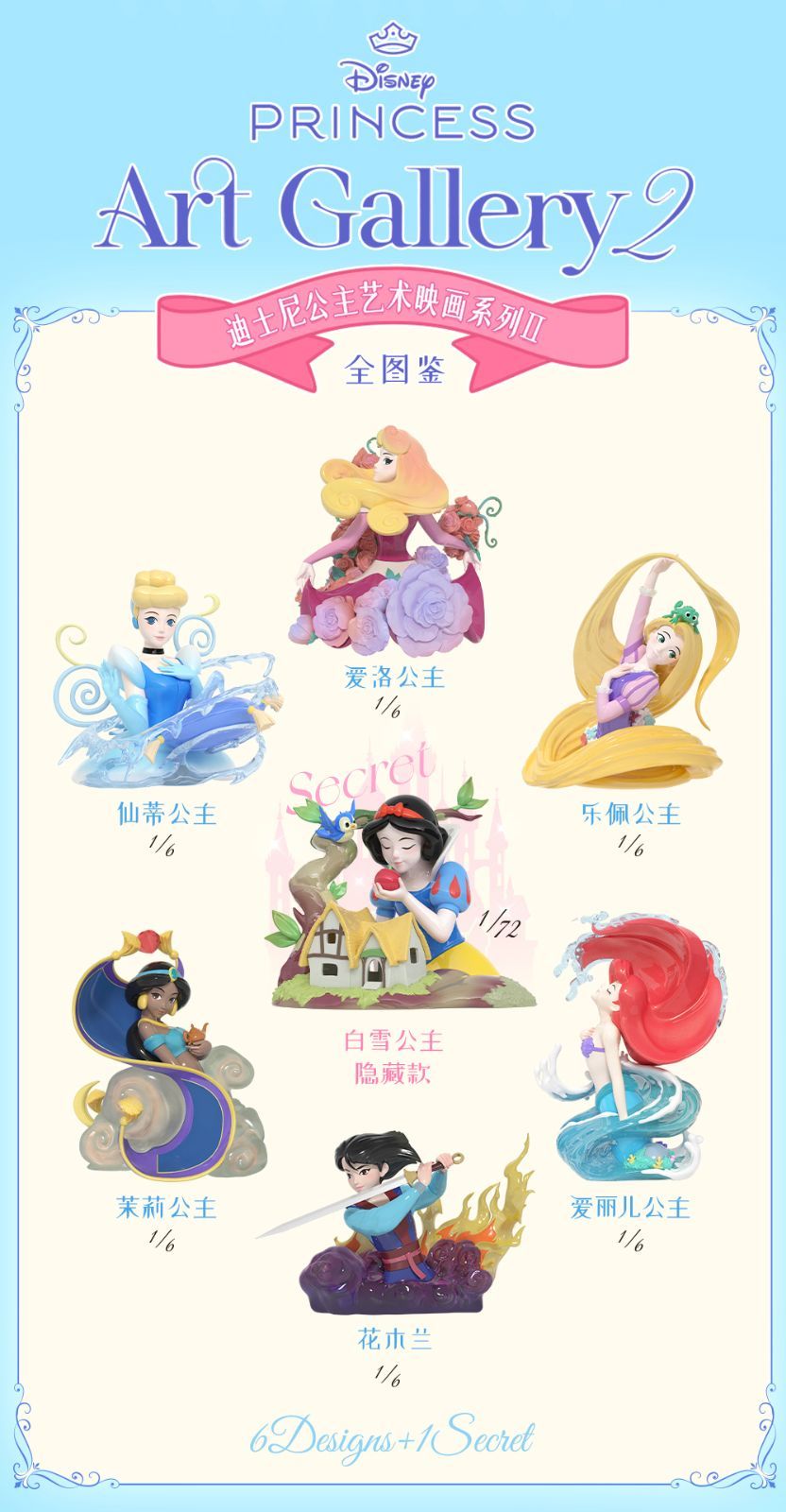 52TOYS ディズニープリンセス アートギャラリー ６種セット リーメント ディズニー プリンセス アートギャラリーII DISNEY