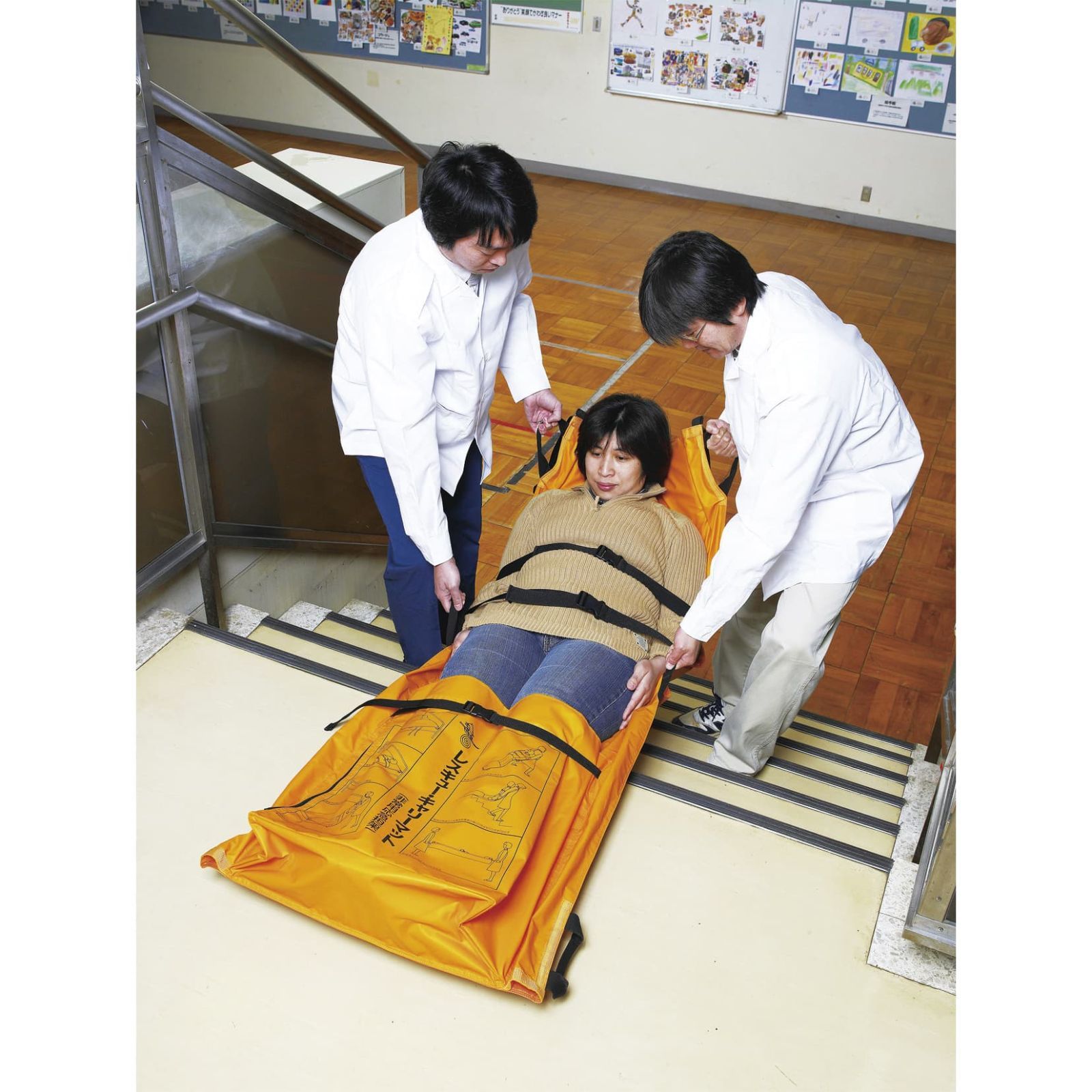 レスキューキャリーマット 担架 シート型 01-6437-01 東京都葛飾福祉工場 6055