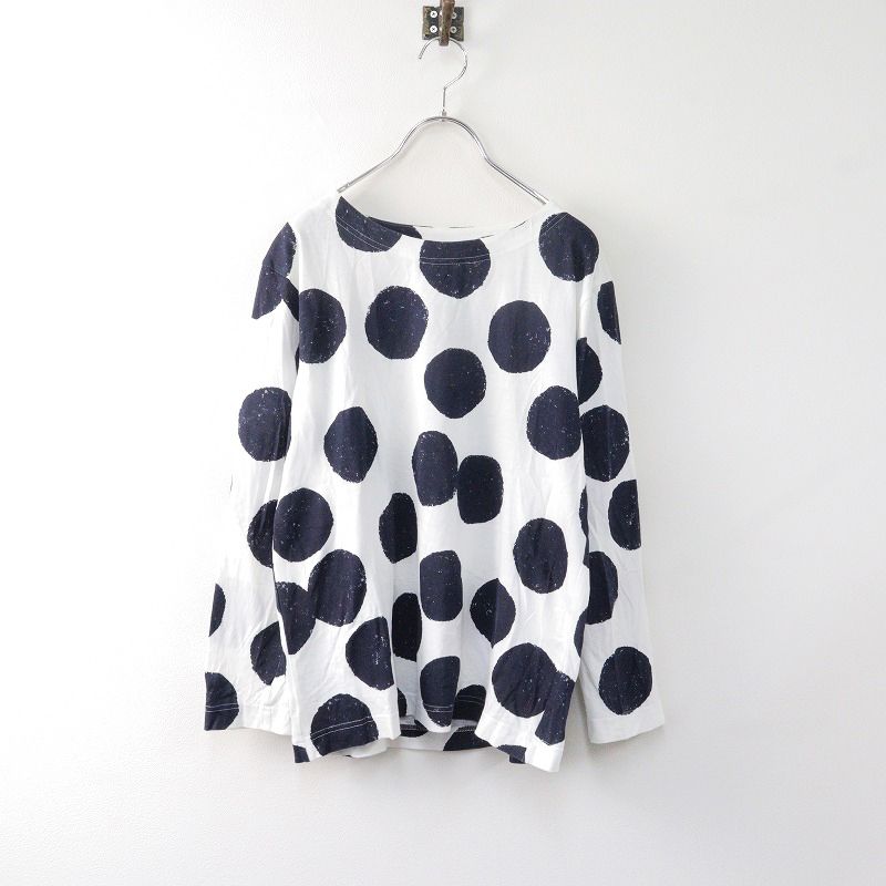 アトリエナルセ atelier naruse cotton ~mizutama~ cut&sewn コットン 水玉カットソー F/ブラウン トップス【2400014002140】 アトリエナルセ atelier naruse cotton ~mizutama~ cut&sewn