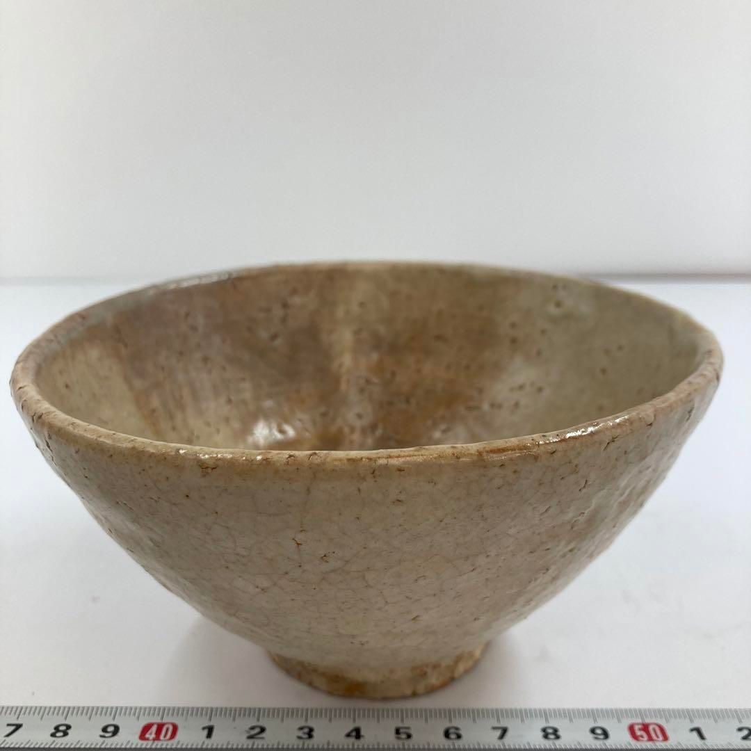 ☆茶3 無形文化財 萩焼 野坂康起 茶碗 共箱 口径14㎝ 東な6-0513①