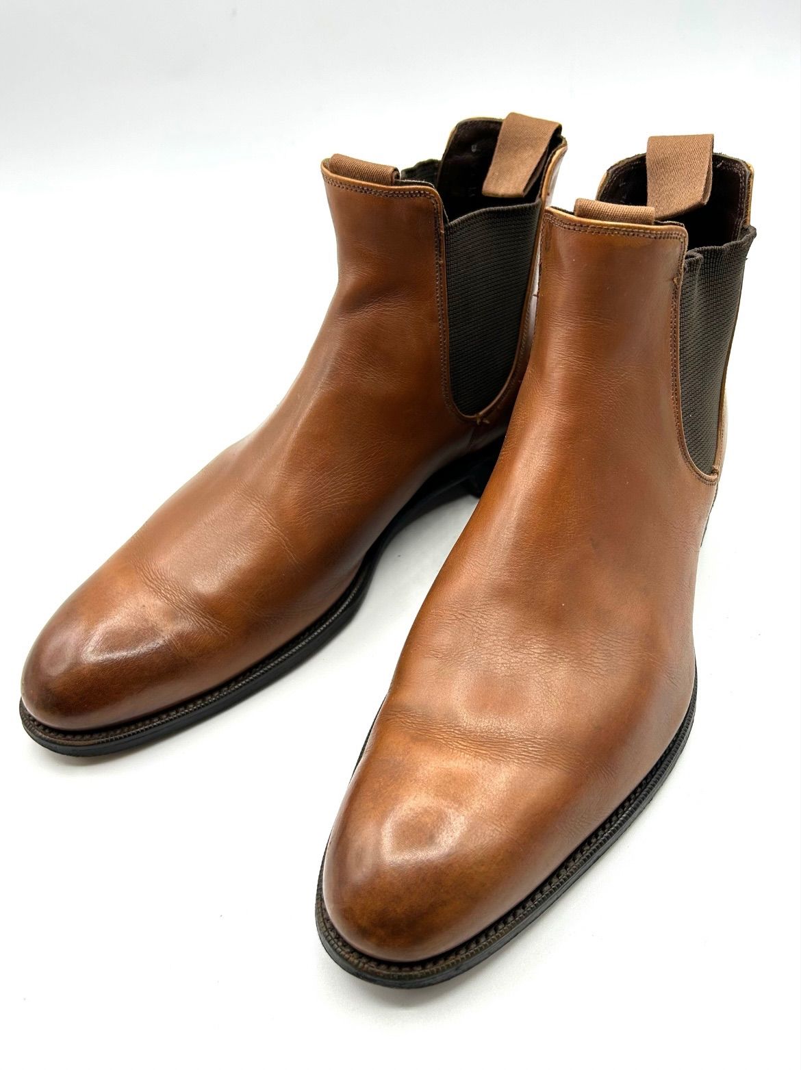 英国製GRENSON グレンソンチェルシーブーツ サイドゴアブーツ ブラウン 