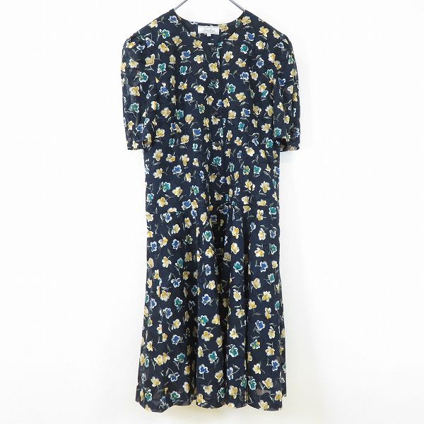 美品 Leilian レリアン 花柄 半袖 ワンピース 13+ 大きい フラワー柄フレアワンピース【Leilian WHITE LABEL】|レリアン