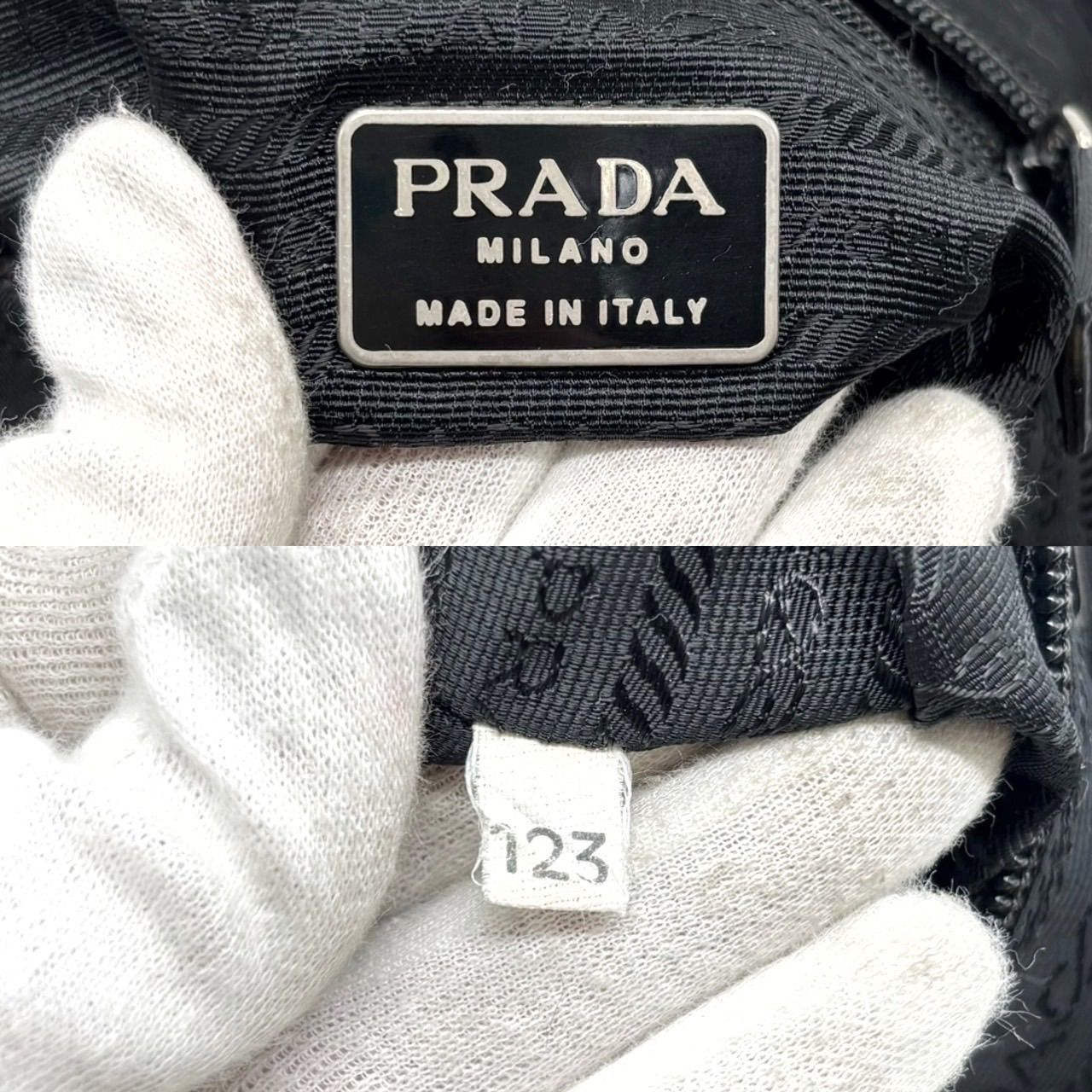 良品】 PRADA プラダ ワンショルダーバッグ トートバッグ 三角ロゴ 
