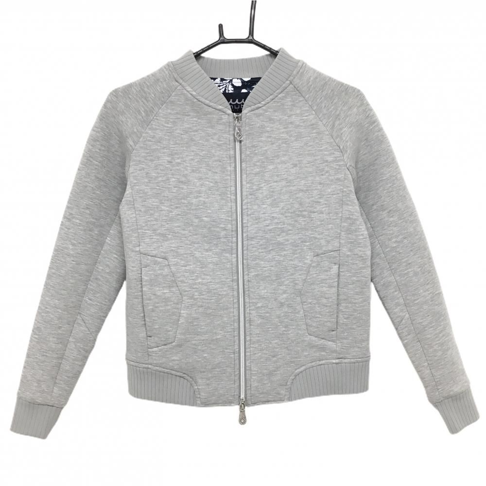 ムータマリン ジャケット ライトグレー 裏地総柄 レディース F ゴルフウェア muta