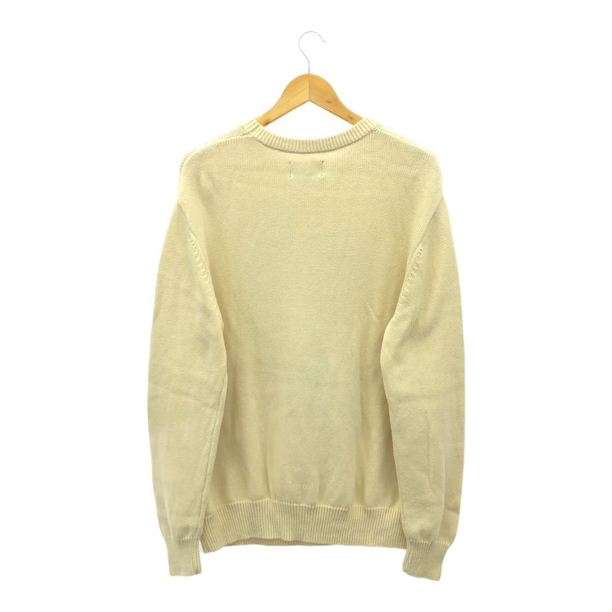 STUSSY アイボリー ニット Stussy アイボリー Vネックニット L Roll