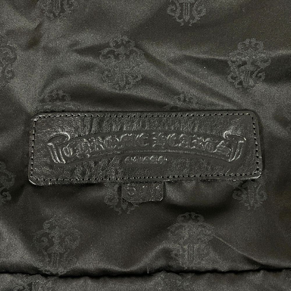 CHROME HEARTS クロムハーツ ナイロン 巾着 保存袋 レザーパッチ