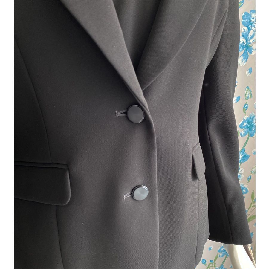 ilachic ブラックフォーマルパンツスーツ３点セット