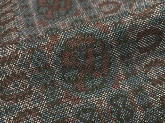 平和屋着物○本場大島紬 一元7マルキ 間道 正絹 逸品 AAAZ4514ph 平和屋