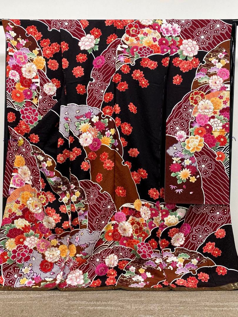 コラボ振袖 葵衣×V サンク 仮絵羽 正絹 金駒 金彩 未仕立て品 八掛付 コラボ振袖 葵衣×V サンク 仮絵羽 正絹 金駒 金彩 未仕立て