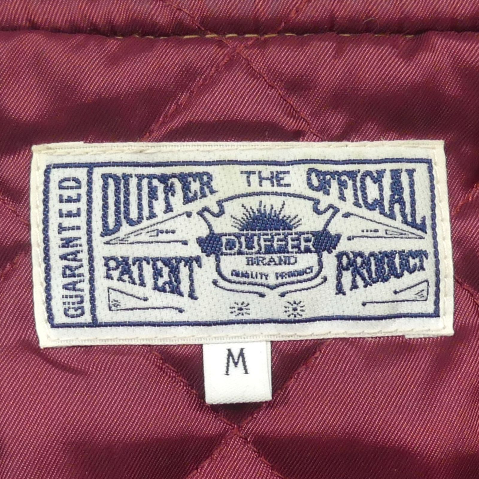 DUFFER ダファー スタジャン M 古着 レザーブルゾン ジャンパー 本革 