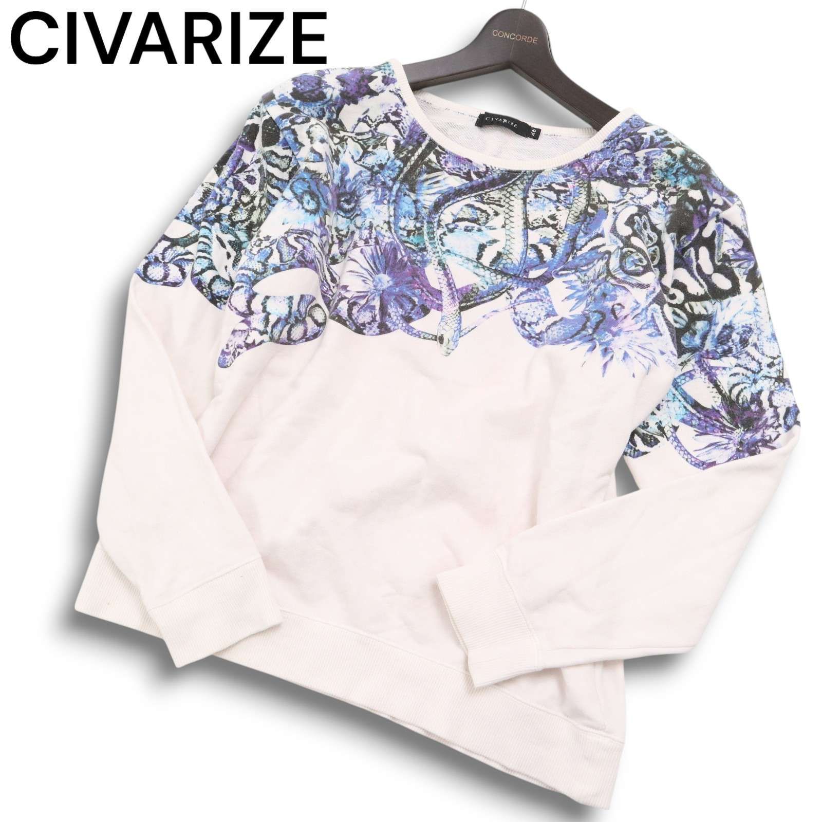 CIVARIZE シヴァーライズ 通年 スウェット☆ 蛇 スネーク花柄 フラワー 