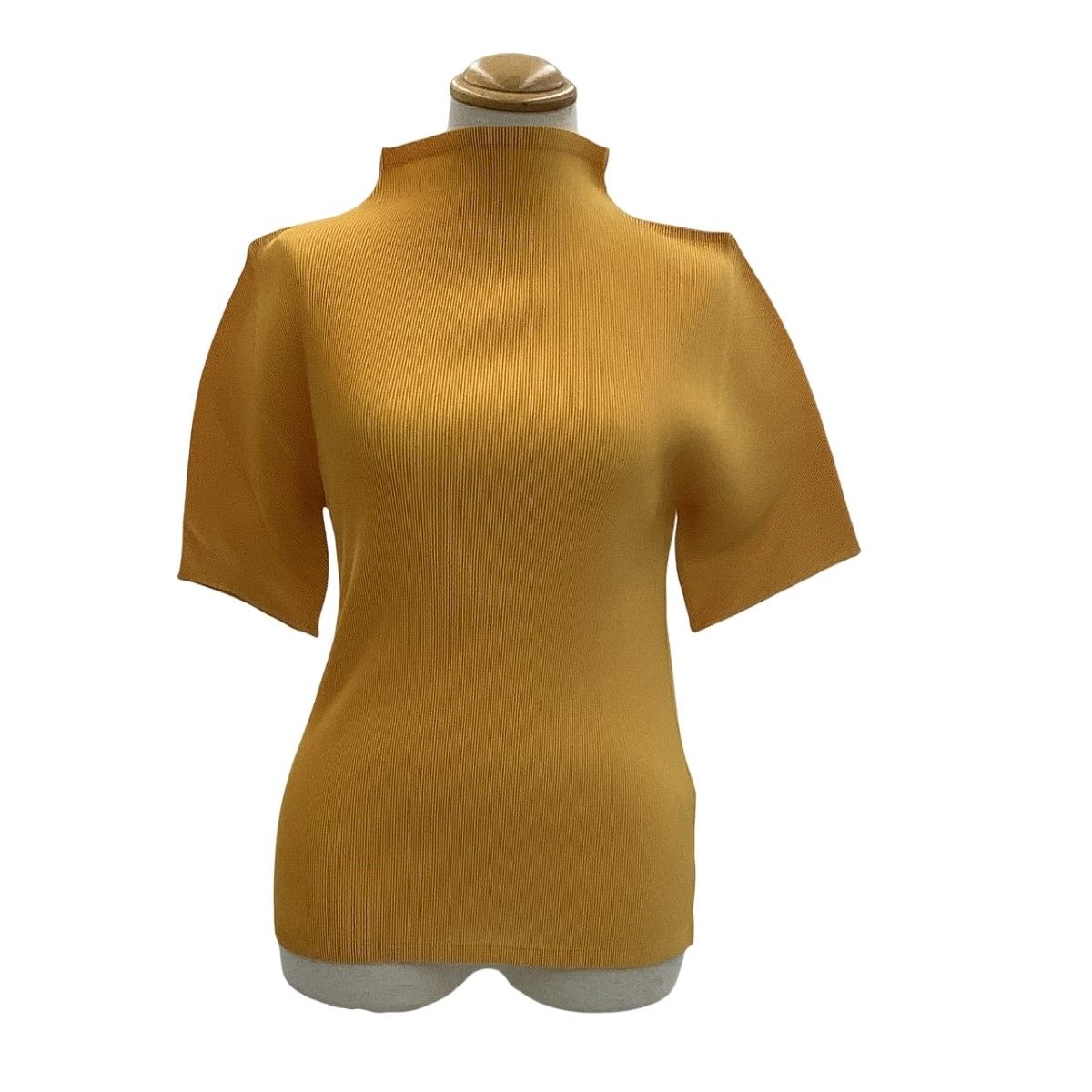 ISSEY MIYAKE イッセイミヤケ PLEATS PLEASE カットソー SIZE 3 PP93FK332 マスタード やや傷や汚れあり ISSEY MIYAKE - ISSEY MIYAKE イッセイミヤケ PLEATS PLEASE