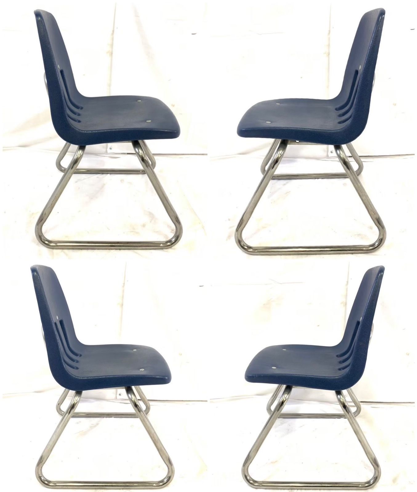 Virco スタッキングチェア　ネイビー2脚あり Virco スタッキングチェア ネイビー2脚あり