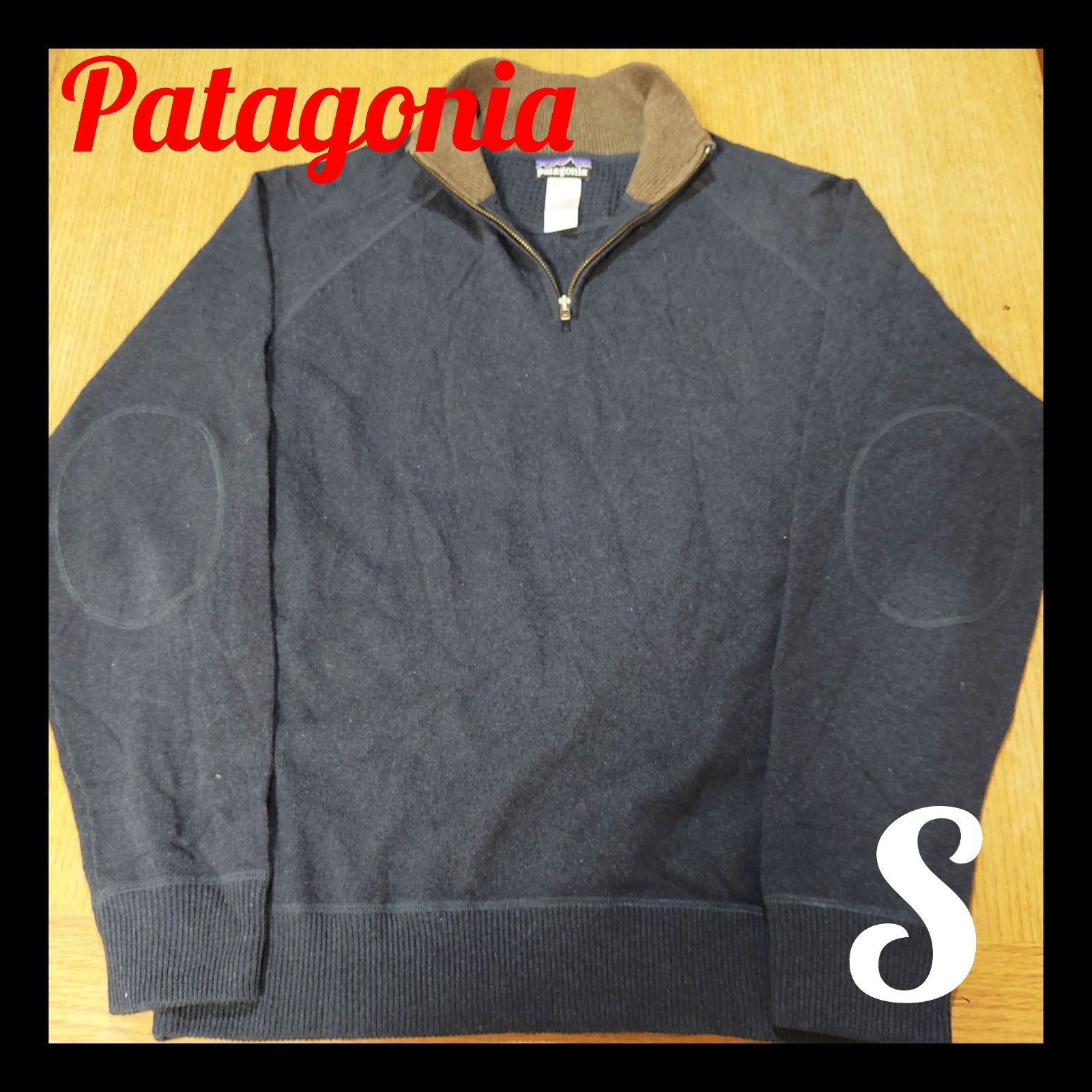 patagonia ネイビー ハーフジップカシミア ニット　セーター L ハーフジップニット ニット メンズ 長袖 セーター 送料無料