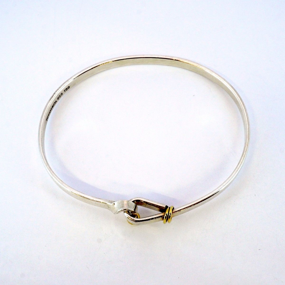 5jib0733 ティファニー バングル フック＆アイ K18YG イエローゴールド シルバー925 レディース FORTGASGNV_COM_BR