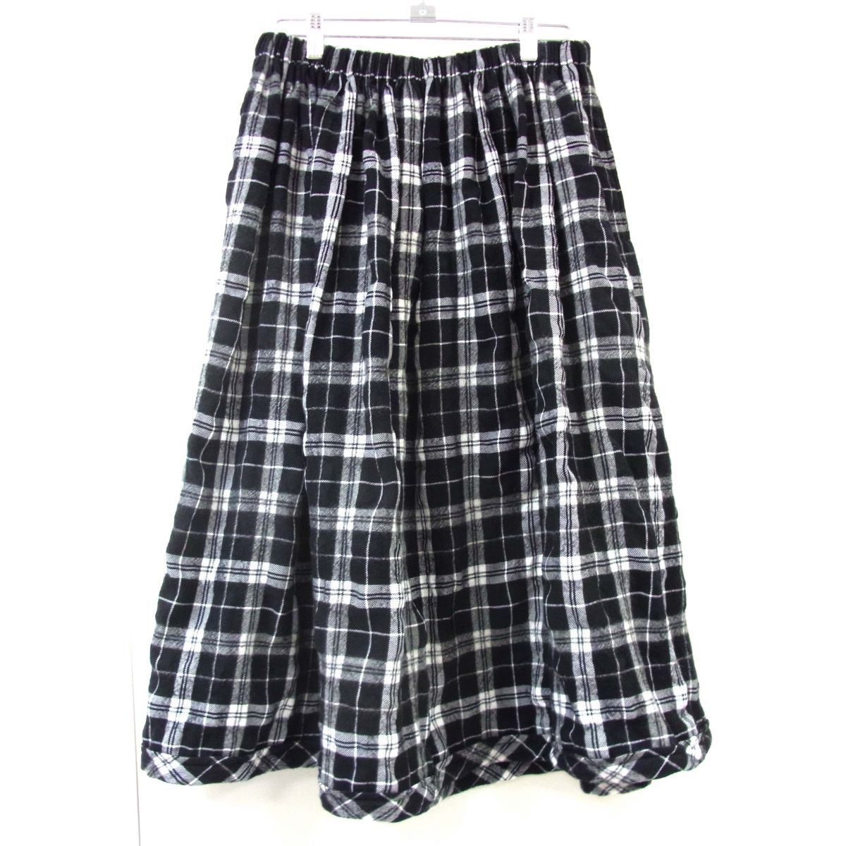 ◆tao COMME des GARCONS 23AW 縮絨スカート タータンチェック ギャザースカート TL-S008 日本製 タオ コムデギャルソン レディース