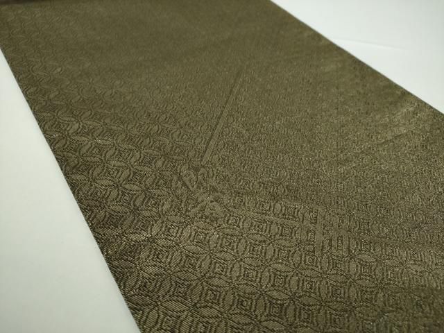平和屋着物○両面 全通柄袋帯 作家物 響 鹿の子文様 金糸 正絹 逸品
