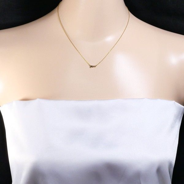 オーロラグラン K10YG ネックレス necklace ブラックダイヤ 総