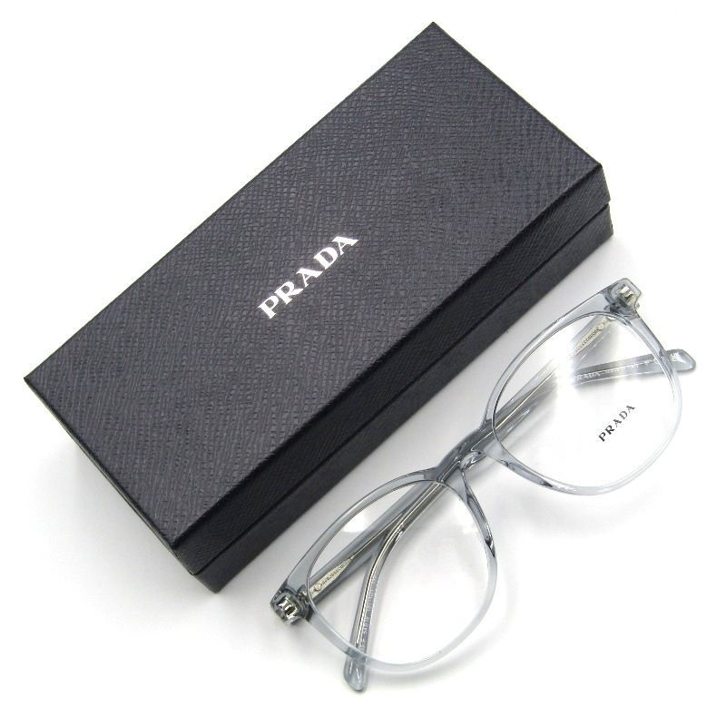PRADA プラダ メガネフレーム VPR A15-F イタリア製 ウェリントン フルフィット アジアンフィット 19T-1O1 クリアグレー61002925