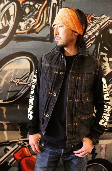 ○ViSE REDTAiL バイス レッドテイル Cross Denim Vest 4th デニム