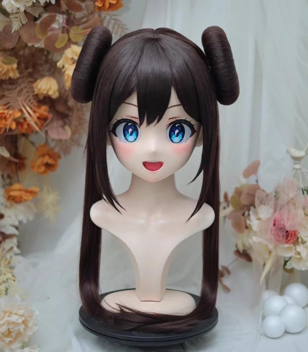 全頭マスク カツラ付き 月神OR フルマスク ドール ヘッド