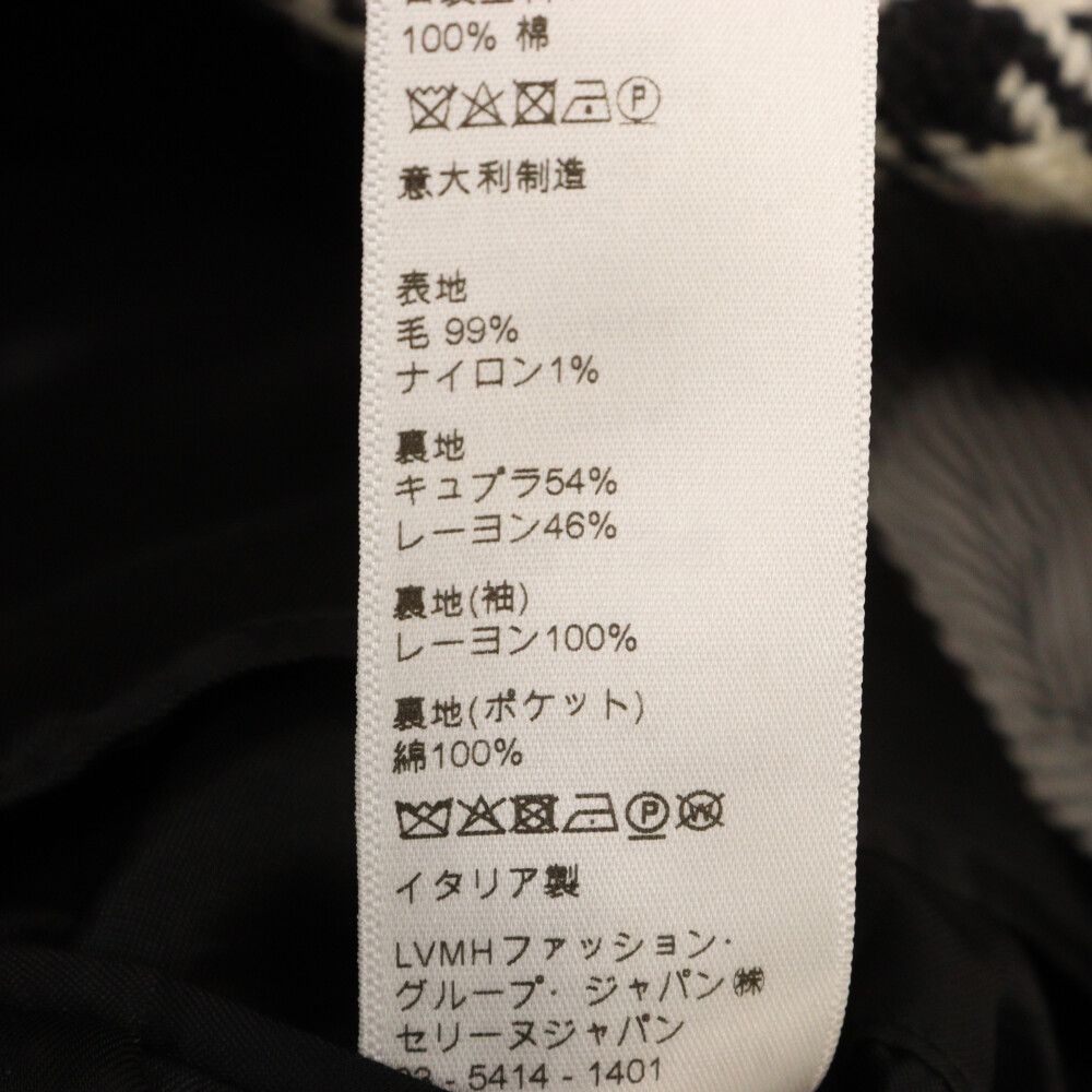 CELINE (セリーヌ) ハウンドトゥースレクタングルジャケット ホワイト