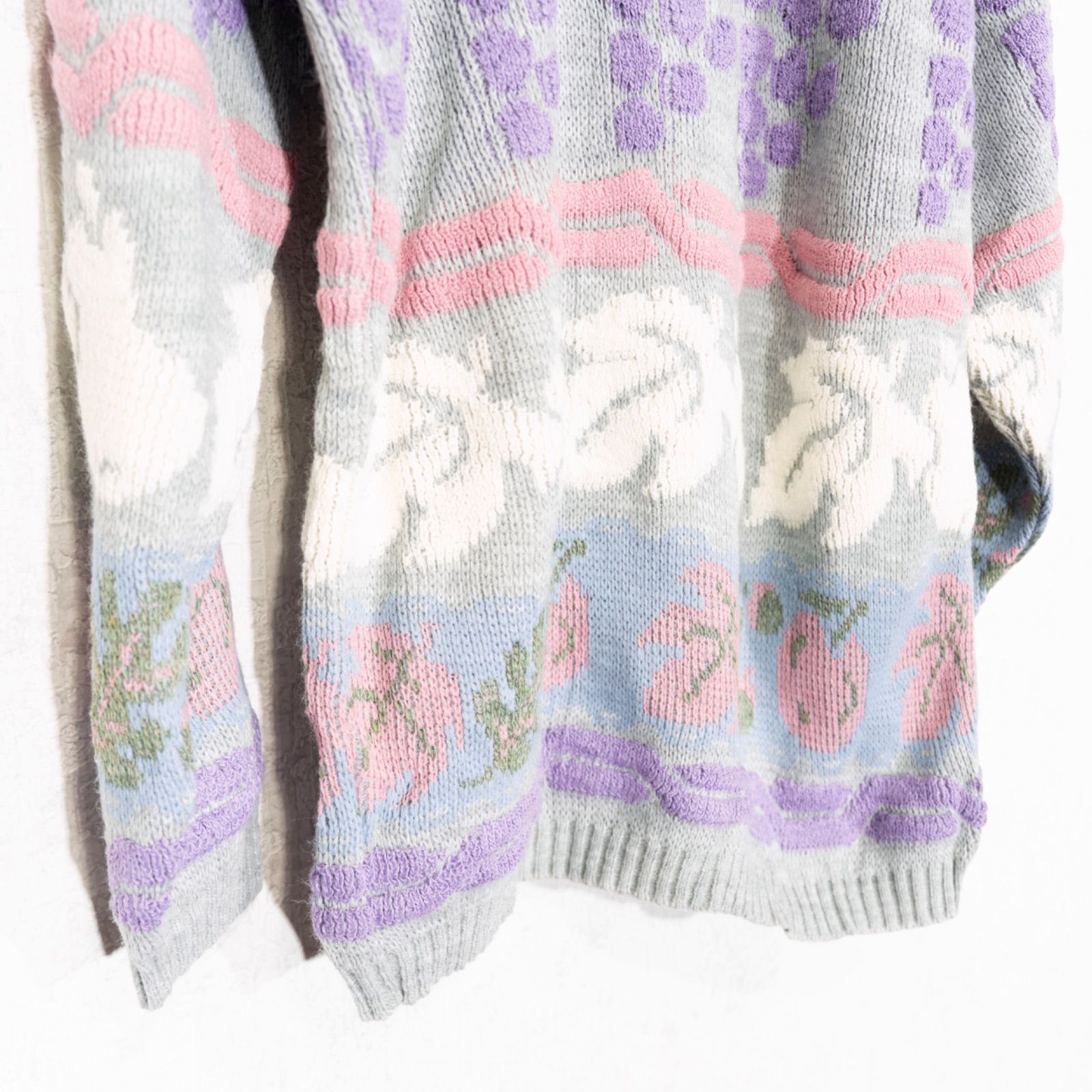 アメリカ古着フルーツ柄デザインニット