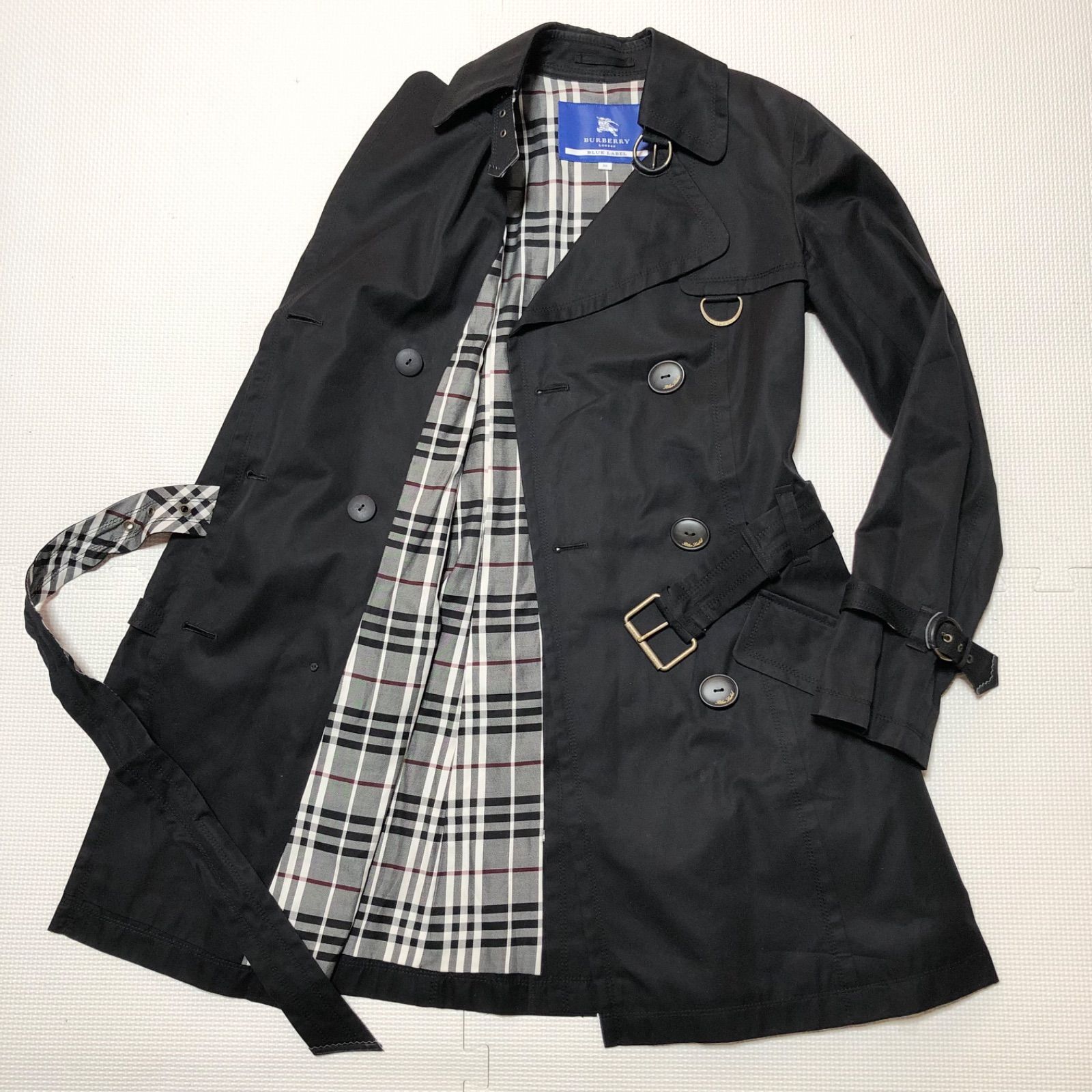 バーバリーブルーレーベル、トレンチコート、38(M) （□美品