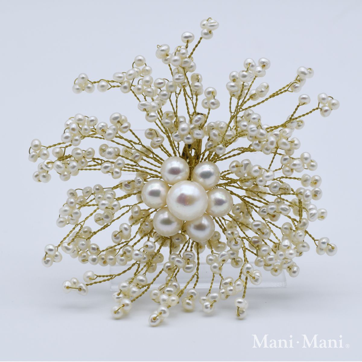 Mani・Mani】OUTLET 淡水パール コサージュ ブローチ 〈M48