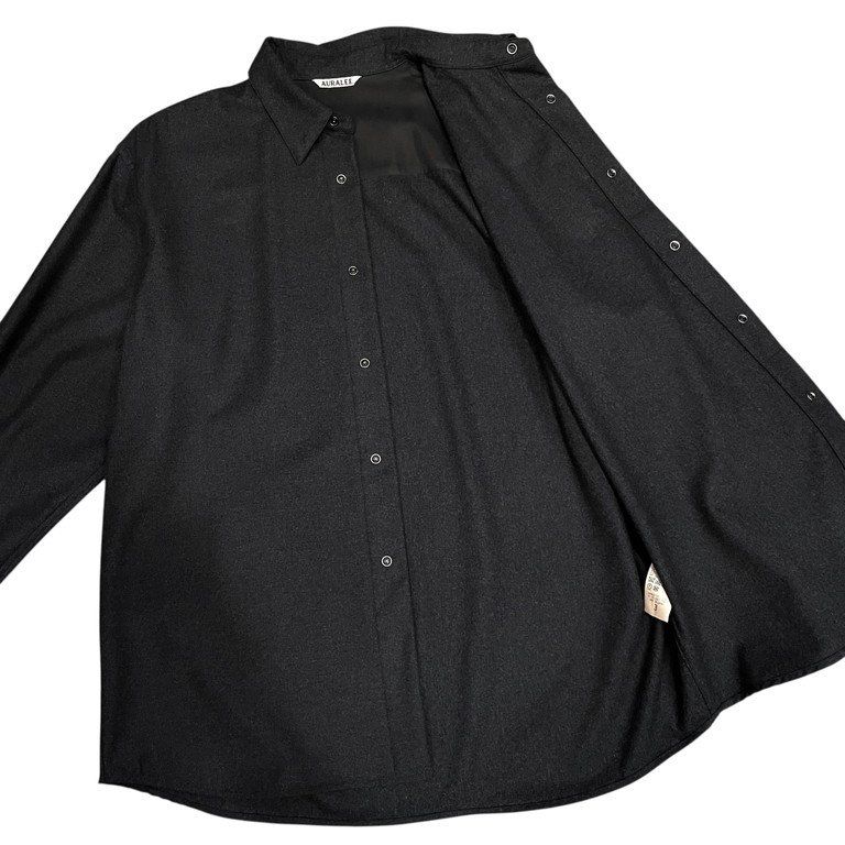 AURALEE 20AW WOOL FULLING FLANNEL CLOTH SHIRTS ウールフランネル