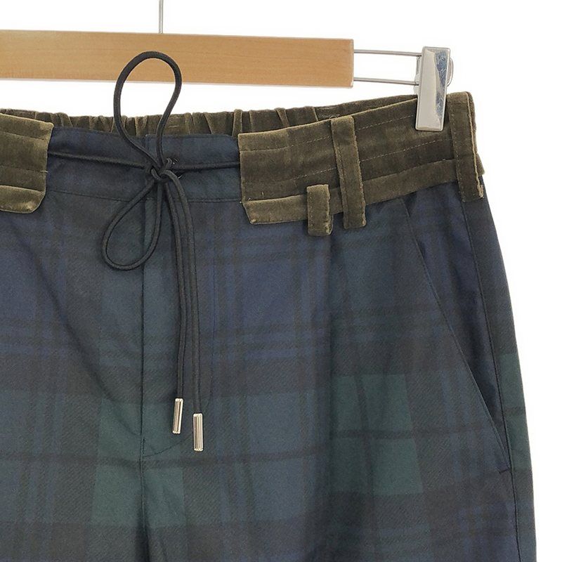 美品】 sacai / サカイ | 異素材 ドローストリング イージー パンツ 