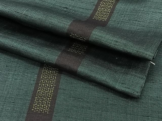 平和屋着物○上質な紬 色無地 銀煤竹色 残布99cm付き