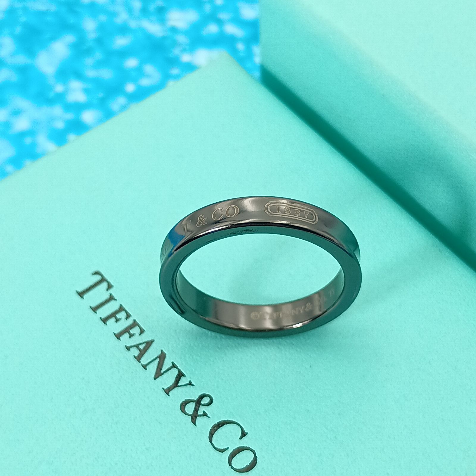Tiffany & Co. ナローリング16号 希少 TIFFANY&Co ティファニー 16号 チタン ナローリング 指輪