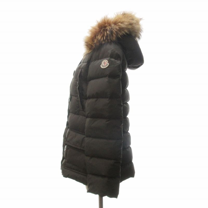 モンクレール MONCLER MESS メスダウンジャケット ロゴ刺繡 ファー付き 
