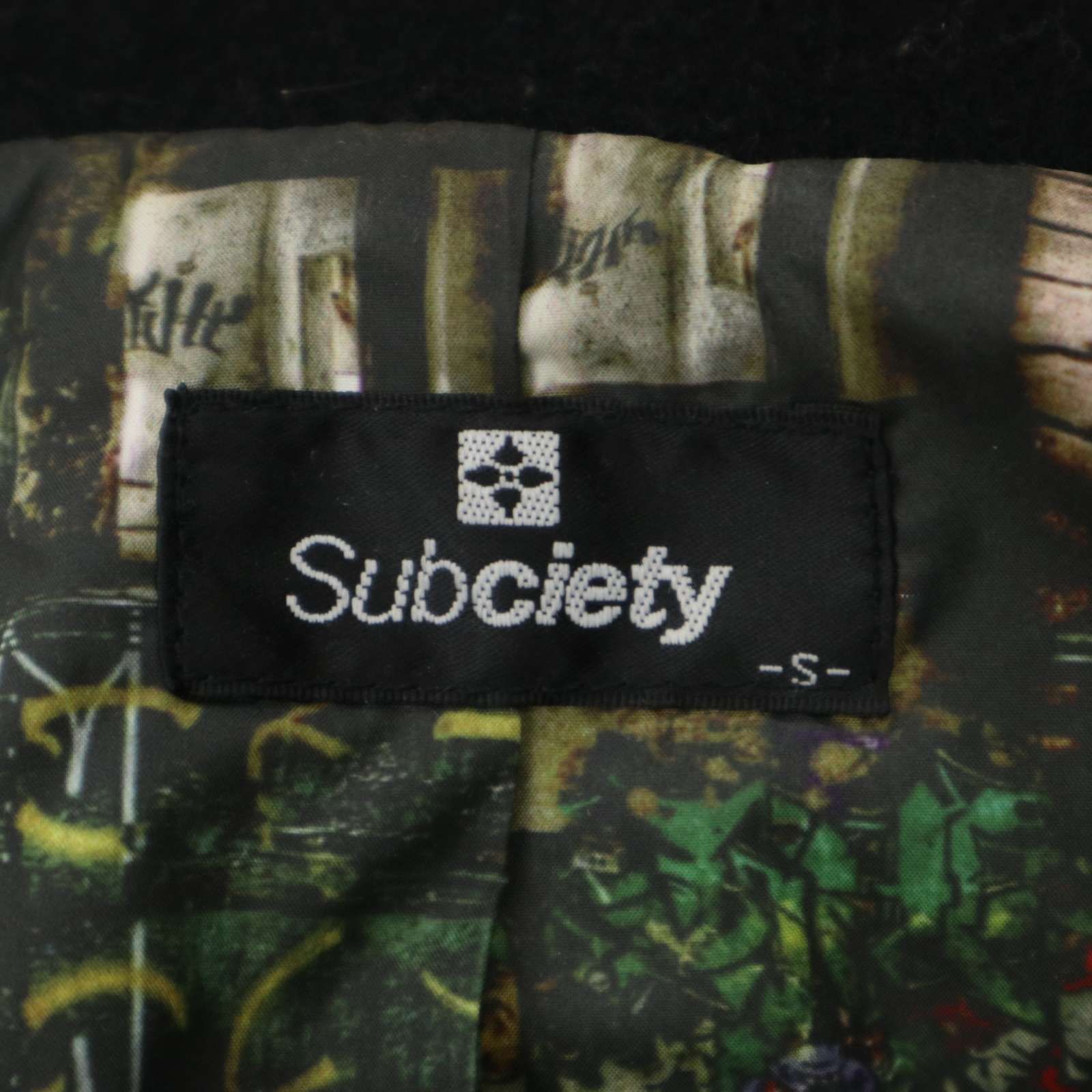 Subciety サブサエティ 秋冬 裏地 昇華プリント☆ メルトン ウール 