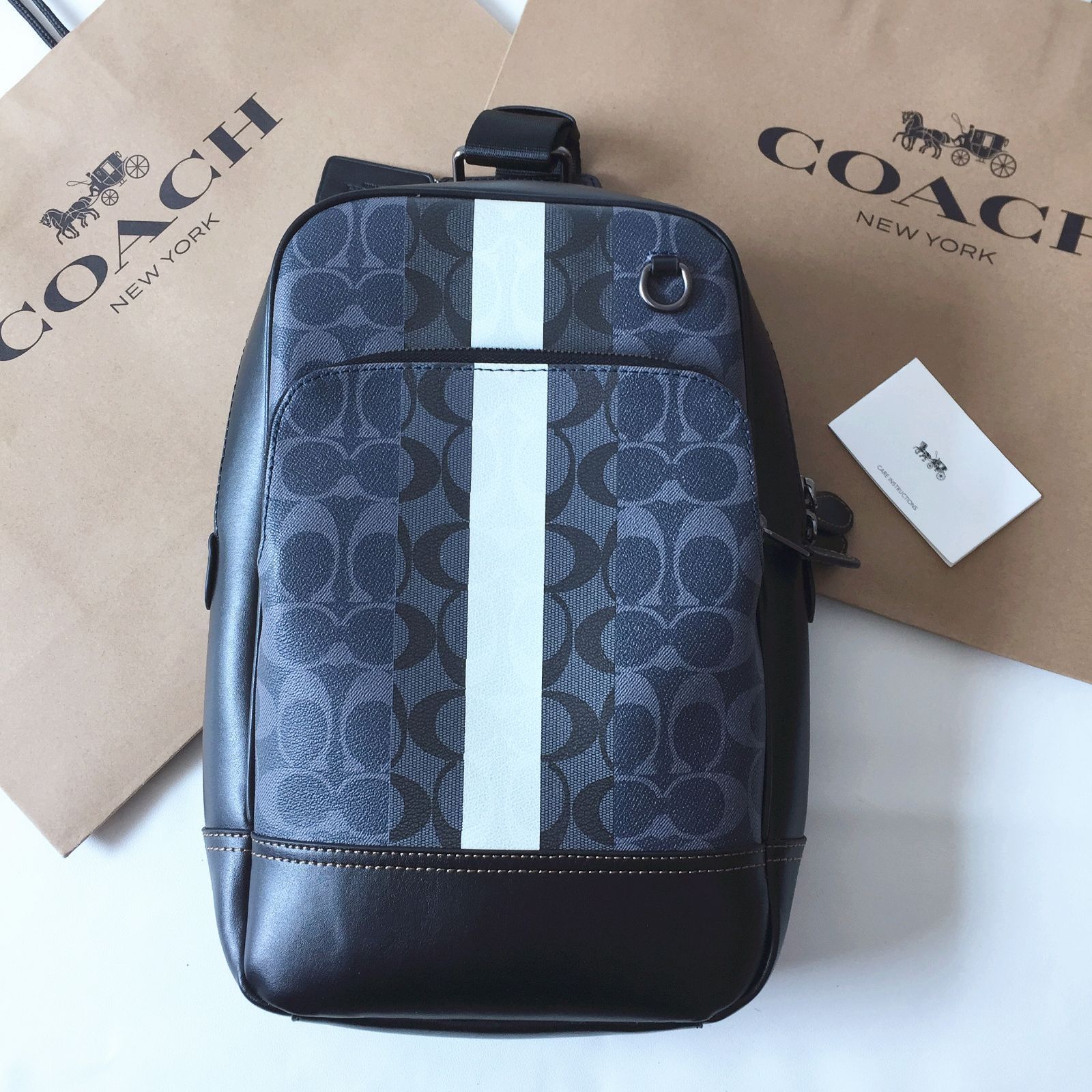 コーチバッグ＞COACH/コーチバッグ ボディーバッグ C3229 ネイビー×チョーク×ブラック クロスボディー ショルダーバッグ スリングバッグ  斜めがけバッグ アウトレット品 紙袋付属 新品未使用 - メルカリ